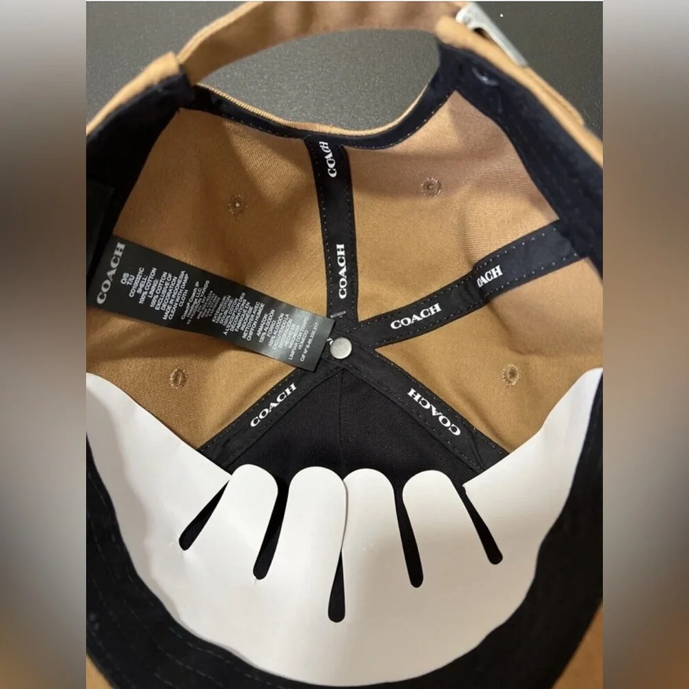 COACH Logo Embroidered BASEBALL  Cap/Hat Color: Light Saddle NWT retail: $75 - Picture 8 of 9